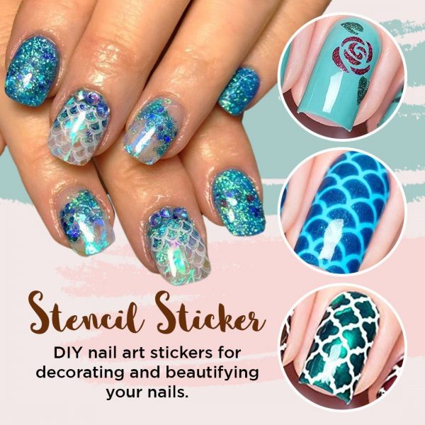 Nailart – Szablony do zdobienia paznokci (144 sztuk) slider