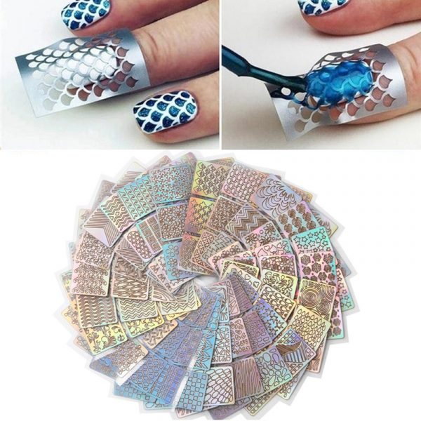 Nailart – Szablony do zdobienia paznokci (144 sztuk) slider