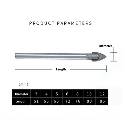 Spear point drill set – Zestaw wierteł do wiertarki (7 szt.) slider
