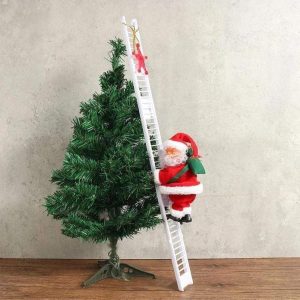Elektryczny Święty Mikołaj Wspinaczka po drabinie 03