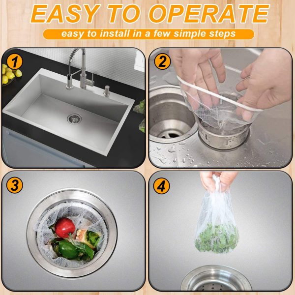 Clean sink – Jednorazowy filtr odpływowy (60 szt.) slider